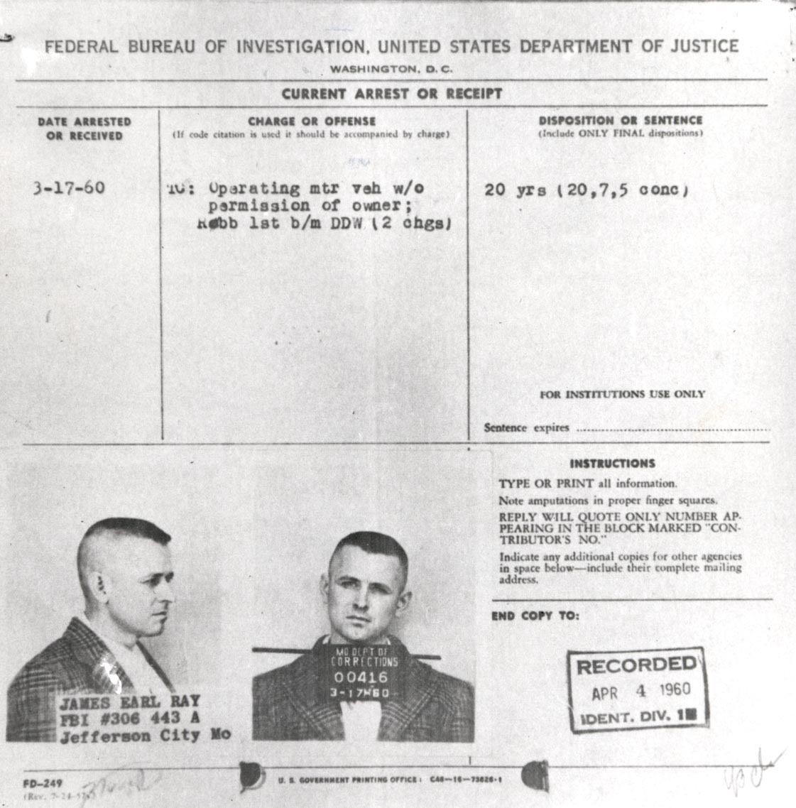 april 4, 1960 james earl ray fbi arrest card.jpg